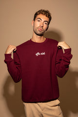 "Effe Niet" bordeaux sweater