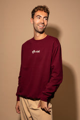 "Effe Niet" bordeaux sweater