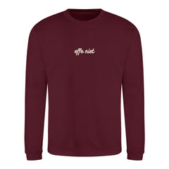 "Effe Niet" bordeaux sweater