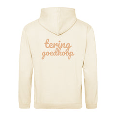 "Tering Goedkoop" beige hoodie