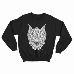 "Bat Face" Black Crewneck