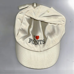 I LOVE FONTS HAT (Sand)