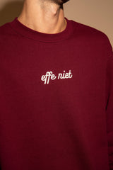 "Effe Niet" bordeaux sweater