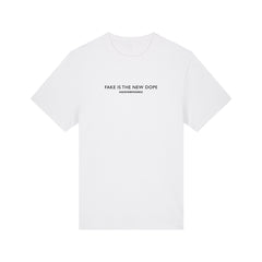 T-shirt Fake is The New Dope - white