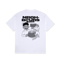 NGHBRS "RECORDS" WHITE T-SHIRT