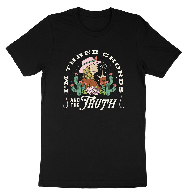 "Three Chords And The Truth" Black T-shirt