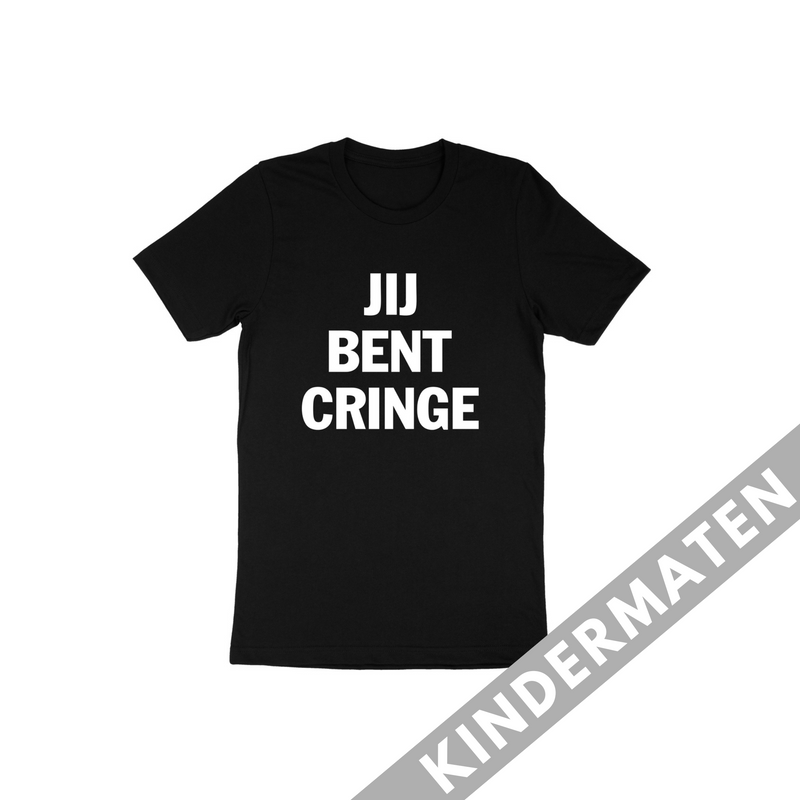 "Jij bent Cringe" Kids Black T-shirt