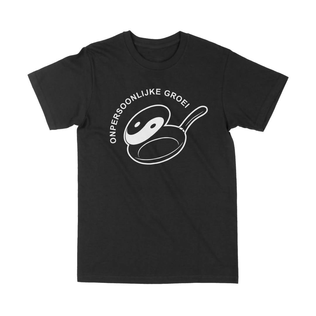 "Onpersoonlijke Groei pannenkoek" Black T-shirt