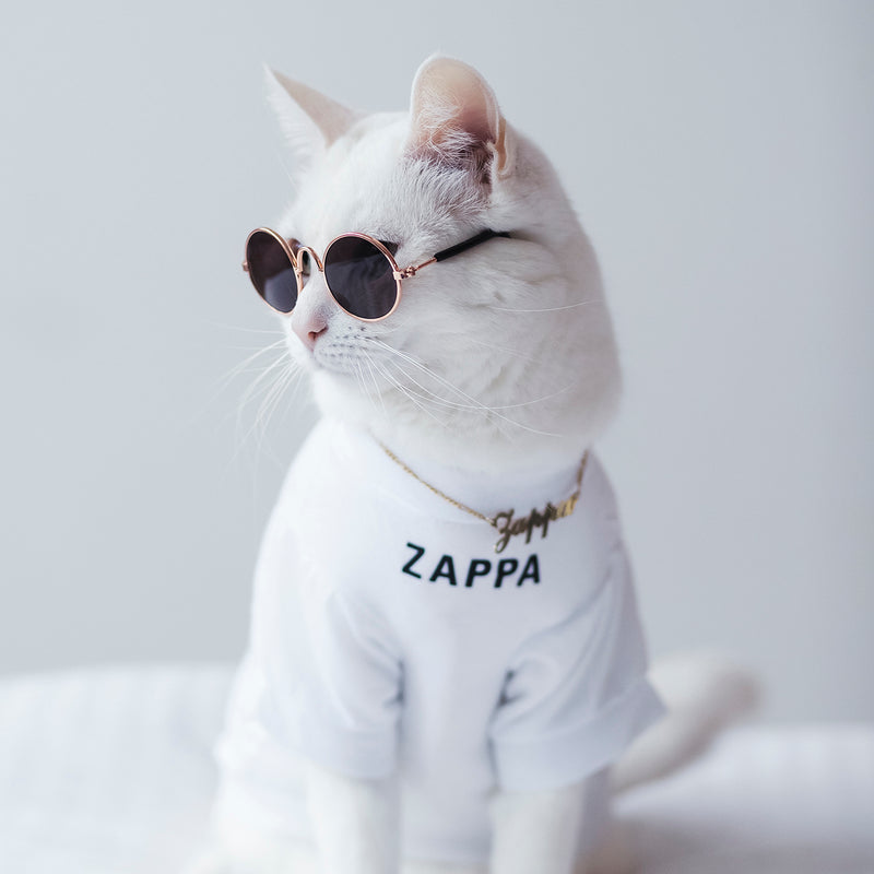 Zappa The Cat - White T-shirt