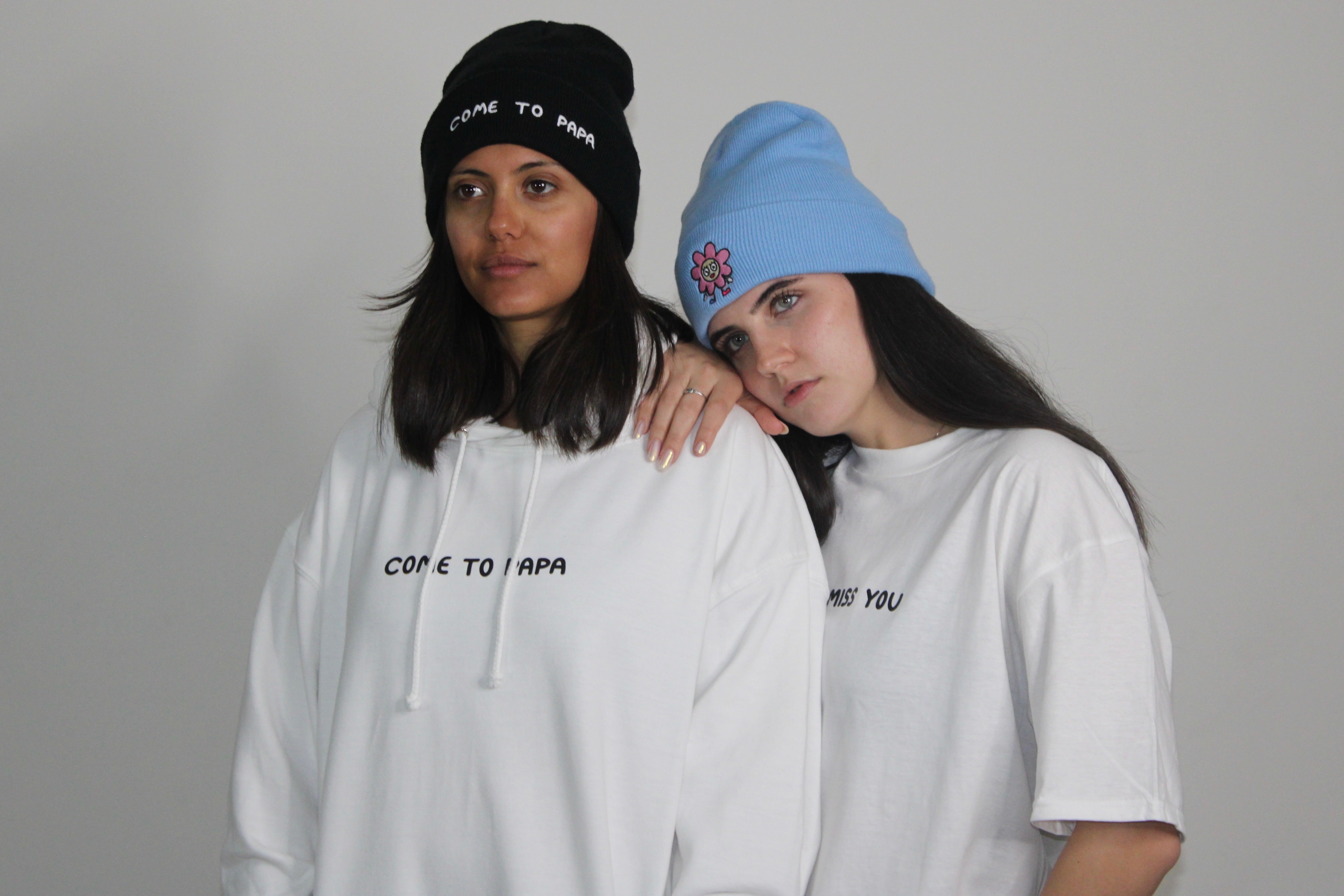 "Come to papa" Limited edition White hoodie